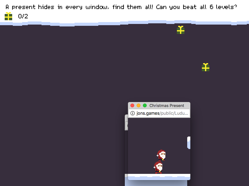 christmas present platformer game